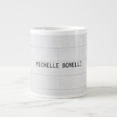 Graue Wandziegeln Design Schlicht Legible Moderne Jumbo-Tasse (Vorderseite)