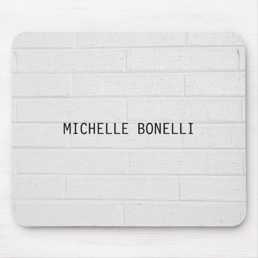 Graue Wandziegeln Design Schlicht Legible Moderne Mousepad (Vorne)