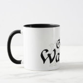 Graue Wärter-W-Tasse Tasse (Links)
