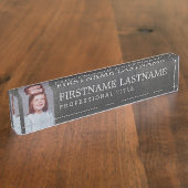 Graue Wäsche - Name, Beruflicher Titel und Foto Namensplakette (Seite)