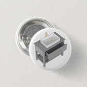 Graue Waschtischunterschrank mit weißem Waschbecke Button (Vorne & Hinten)