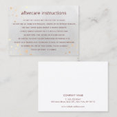 Graue Wasserfarbe AfterCare für Lash-Bus Visitenkarte (Vorne/Hinten)