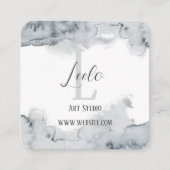 Graue Wasserfarbe Danke Karte (Vorderseite)