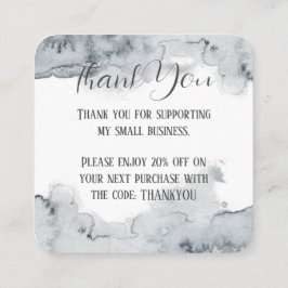 Graue Wasserfarbe Danke Karte