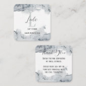 Graue Wasserfarbe Danke Karte (Vorne/Hinten)