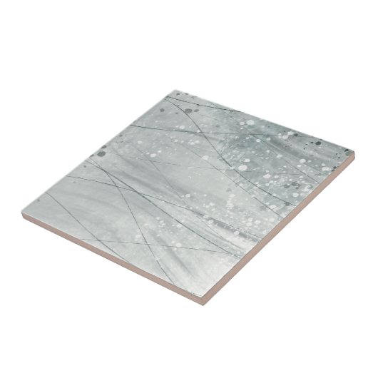 Graue Wasserfarbe Fliese (Seite)