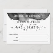 Graue Wasserfarbe Größere Echtheitsbescheinigung (Vorderseite)