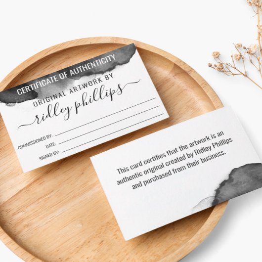 Graue Wasserfarbe Größere Echtheitsbescheinigung