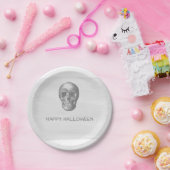 Graue Wasserfarbe Halloween Teller (Party)