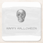 Graue Wasserfarbe Halloween Untersetzer (Vorderseite)