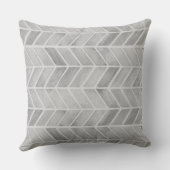 Graue Wasserfarbe mit Arrow-Muster Kissen (Rückseite)