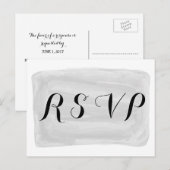 Graue Wasserfarbe Postkarte (Vorne/Hinten)