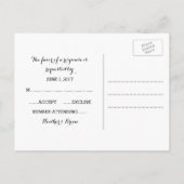 Graue Wasserfarbe Postkarte (Rückseite)