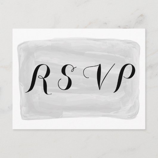 Graue Wasserfarbe Postkarte (Vorderseite)