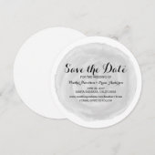 Graue Wasserfarbe Save the Date einladen (Vorne/Hinten)