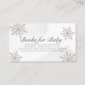 Graue Wasserfarbe Silberschneeflocken Buchanfrage Begleitkarte (Vorderseite)