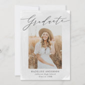 Graue Wasserfarbe Wash 4 Foto Abschluss Ankündigung (Vorderseite)