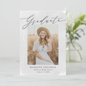 Graue Wasserfarbe Wash 4 Foto Abschluss Ankündigung (Stehend Vorderseite)