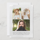 Graue Wasserfarbe Wash 4 Foto Abschluss Ankündigung (Rückseite)