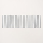 Graue Wasserfarben Streifen Hübsch Personalisiert Yogamatte (Rückseite (Horizontal))