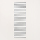 Graue Wasserfarben Streifen Hübsch Personalisiert Yogamatte (Rückseite)