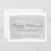 Graue Wasserfarben-WebHalloween-Postkarte Postkarte (Vorne/Hinten)