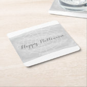 Graue Wasserfarben-WebHalloween Rechteckiger Pappuntersetzer (angewinkelt)