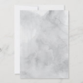 Graue Wasserfarbenbrille Gown-Brautparty Einladung (Rückseite)