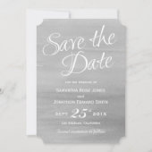 Graue Wasserfarbenkarte Save the Date (Vorderseite)