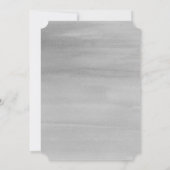 Graue Wasserfarbenkarte Save the Date (Rückseite)