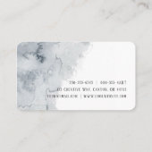 Graue Wasserfarbenkarte Visitenkarte (Rückseite)