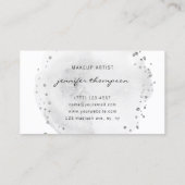 Graue Wasserfarbenkreis Silberpunkte  Visitenkarte (Rückseite)