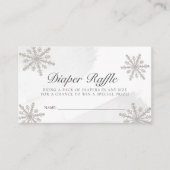 Graue Wasserfarbenschneeflocken Eintrittskarte für Begleitkarte (Vorderseite)