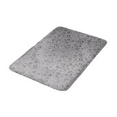 Graue Wassertröpfchen Badematte (Schrägansicht)