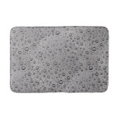 Graue Wassertröpfchen Badematte (Vorderseite)