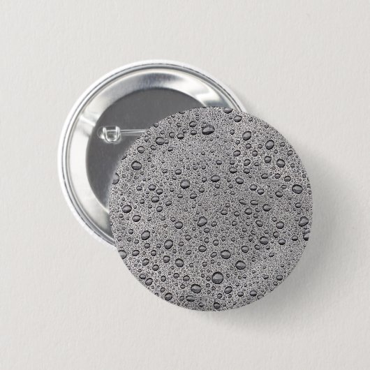 Graue Wassertröpfchen Button (Vorne & Hinten)
