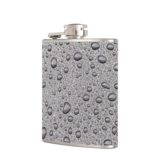 Graue Wassertröpfchen Flachmann (Links)