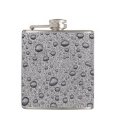 Graue Wassertröpfchen Flachmann (Vorderseite)