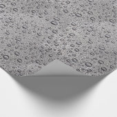 Graue Wassertröpfchen Geschenkpapier (Ecke)