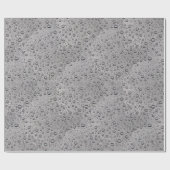 Graue Wassertröpfchen Geschenkpapier (Flach)