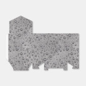Graue Wassertröpfchen Geschenkschachtel (Ungefaltet)
