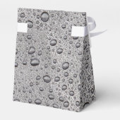 Graue Wassertröpfchen Geschenkschachtel (Rückseite)