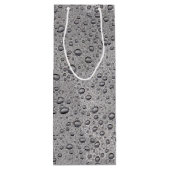 Graue Wassertröpfchen Geschenktüte Für Weinflaschen (Rückseite)