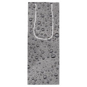 Graue Wassertröpfchen Geschenktüte Für Weinflaschen (Vorderseite)