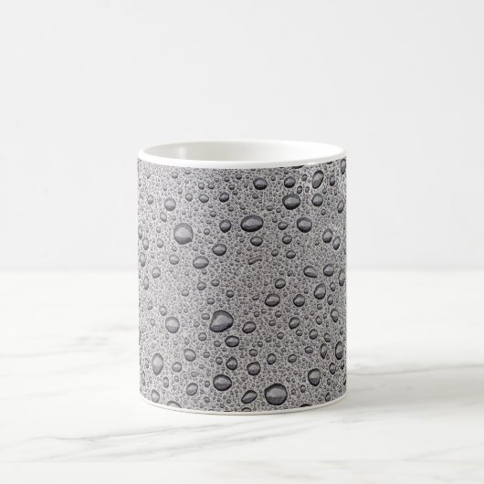 Graue Wassertröpfchen Kaffeetasse (Mittel)