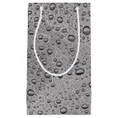 Graue Wassertröpfchen Kleine Geschenktüte (Vorderseite)