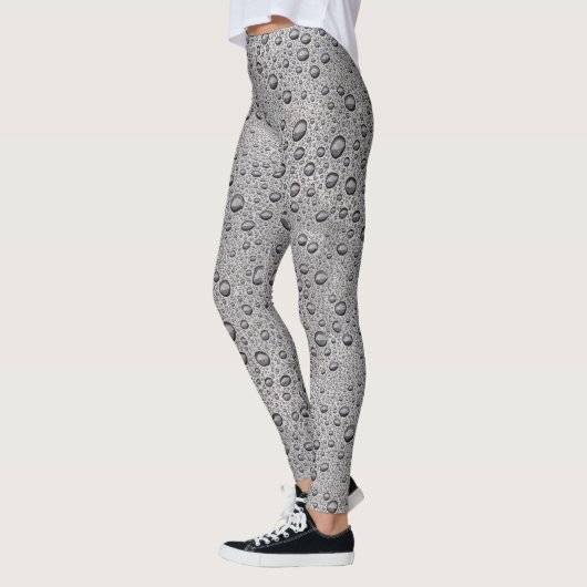 Graue Wassertröpfchen Leggings (Links)