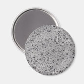 Graue Wassertröpfchen Magnet (Vorderseite/Rückseite)