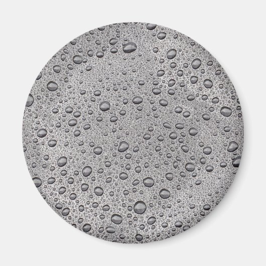 Graue Wassertröpfchen Magnet (Vorne)
