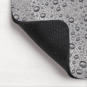 Graue Wassertröpfchen Mousepad (Ecke)